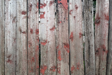 Texture of wooden fence, vertical logs frame background
