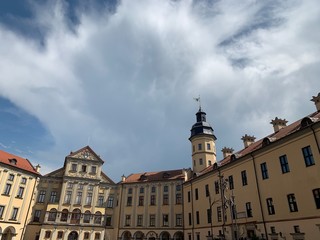 Obraz premium inner yard of Nesvizh Castle in Minsk Region of Belarus