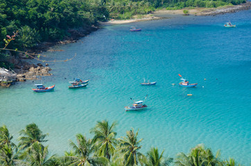 the turquoise sea at Nam Du island, Vietnam