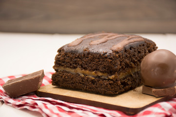 Delicious Chocolate Brownie with arequipe