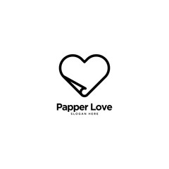 Papper Love Logo Outline Monoline