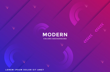 Abstract geometric background. Simple shapes compositions with trendy gradient colors