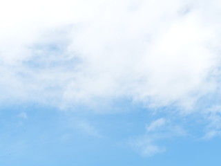 Cloud and sky. Soft white clouds against with soft blue sky for background or backdrop.