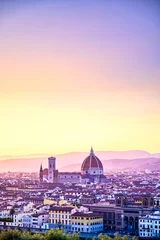 Deurstickers The sunset over Florence, capital of Italy’s Tuscany region. © Jbyard