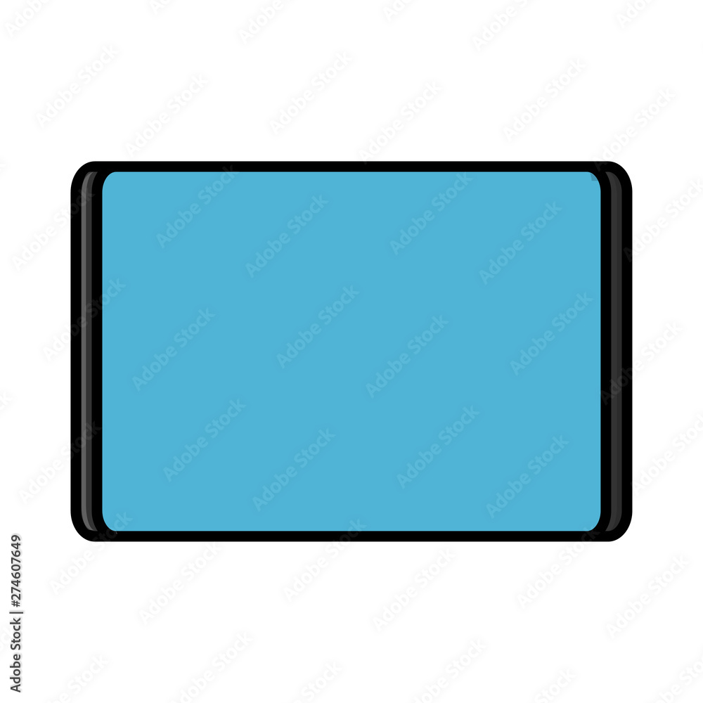 Aufkleber vector illustration of a flat icon of a modern digital digital rectangular mobile tablet isolated on