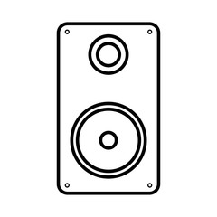 Fototapeta premium Vector illustration of black and white flat icon simple modern digital music column isolated on white background. Concept: computer digital technologies