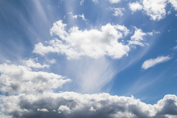 Fototapeta na wymiar Blue sky and white cloud in the sunny day. Cumulus cloud