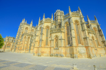 Batalha Monastery, one of the best examples of Gothic architecture in Portugal, mixed with the Manueline style. Dominican convent of octagonal structure of Saint Mary of the Victory in Batalha.