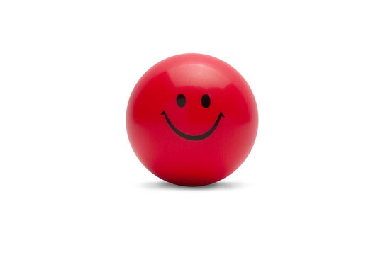 Stress ball isolated on white background with clipping path.