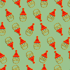 seamless Christmas background with Santa Claus