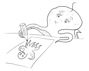 drawing octopus kid