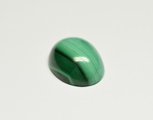 Malachite cabochon gem