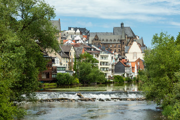 City of Marburg at the river Lahn