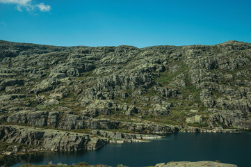 Blue fresh water at the Long Lake on highlands