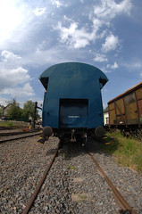 Fototapeta na wymiar alte Züge und Eisenbahn