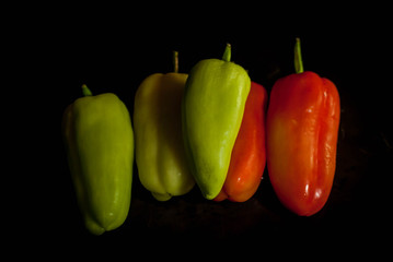 Green and Red Bell Pepper
