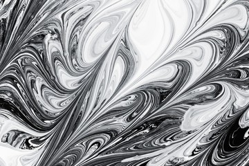 Marble abstract background white black,  acrylic.