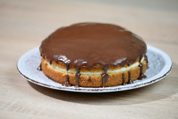Homemade Chocolate Boston Cream Pie