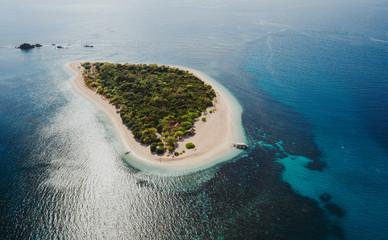 Pamalican island in the philippines, coron province. Aerial shot from drone about vacation,travel...