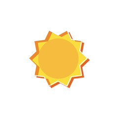 Isolated summer and abstract sun design