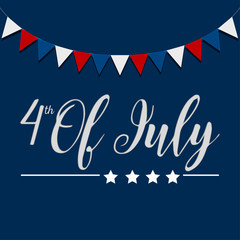 Happy independence day graphic design. 4th of July with ornaments - Vector