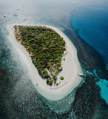 Pamalican island in the philippines, coron province. Aerial shot from drone about vacation,travel...