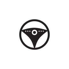 Steering logo design vector template