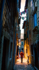 Fototapeta premium Rovinj streets. Adriatic Coast, Croatia