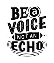 Your voice matters quote lettering. Calligraphy inspiration graphic design typography element. Hand written postcard. Cute simple sign hand drawn style. Textile print