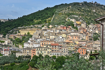 Fototapeta na wymiar The town of Arpino in central Italy