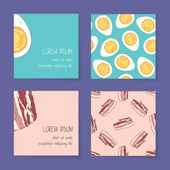 Naklejka premium Food Business Cards Template Collection