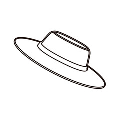 Isolated traditional brazilian hat icon on a white background - Vector