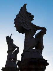 UK, London, Hampton Court gargoyles