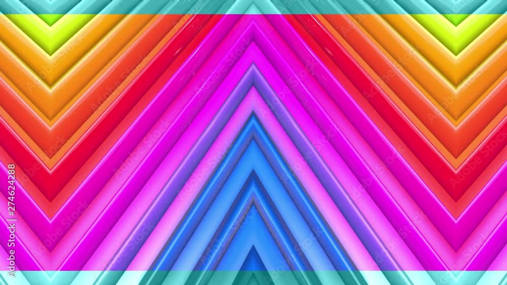 Poster rainbow colors abstract stripes, background in 4k with bright shiny paint. smooth seamless animation