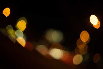 Fototapeta premium Defocused blurry night city lights