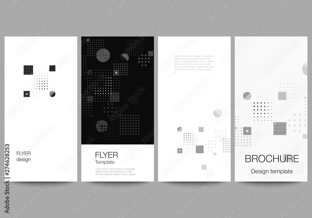 Poster the minimalistic vector illustration of the editable layout of flyer, banner design templates. abstr
