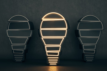 Abstract lamps in interior