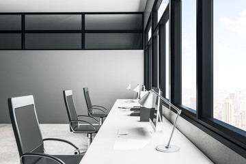 Contemporary coworking office interior