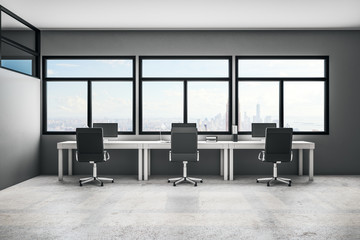 Clean coworking office interior