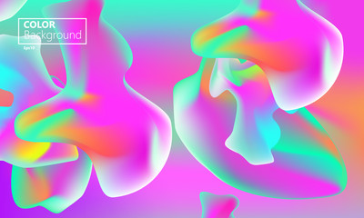 Pink background. Dynamic shapes