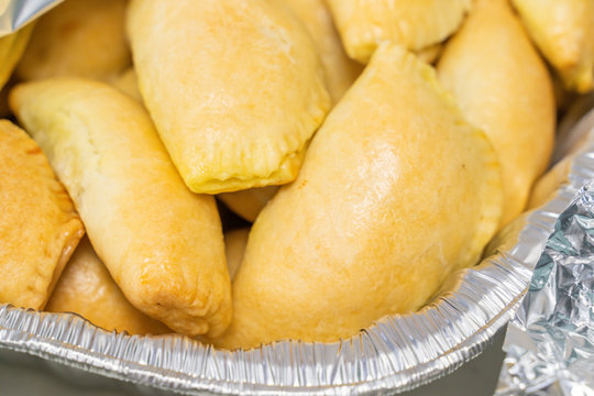 Nigerian Meat Pies on Nigerian party buffet