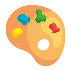 Fototapeta premium paint colors pallette isolated icon