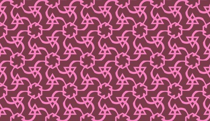 Pattern with polygonal geometric elements. Vector Seamless illustration. Template for wallpaper, interior design, decoration, scrapbooking page.