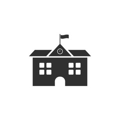 school, seminary, academy building icon. vector illustration on white background EPS10
