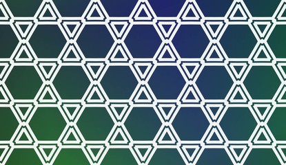 Modern Pattern With Curved Line. Geometric Elements. Blurred Gradient Background. Design For Screen, Presentation, Wallpaper. Holiday Object. Vector Illustration