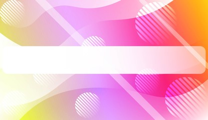 Dynamic shapes composition with Abstract Shiny Waves, Lines, Circle, Space for Text. For Template Cell Phone Backgrounds, Landing Page. Vector Illustration