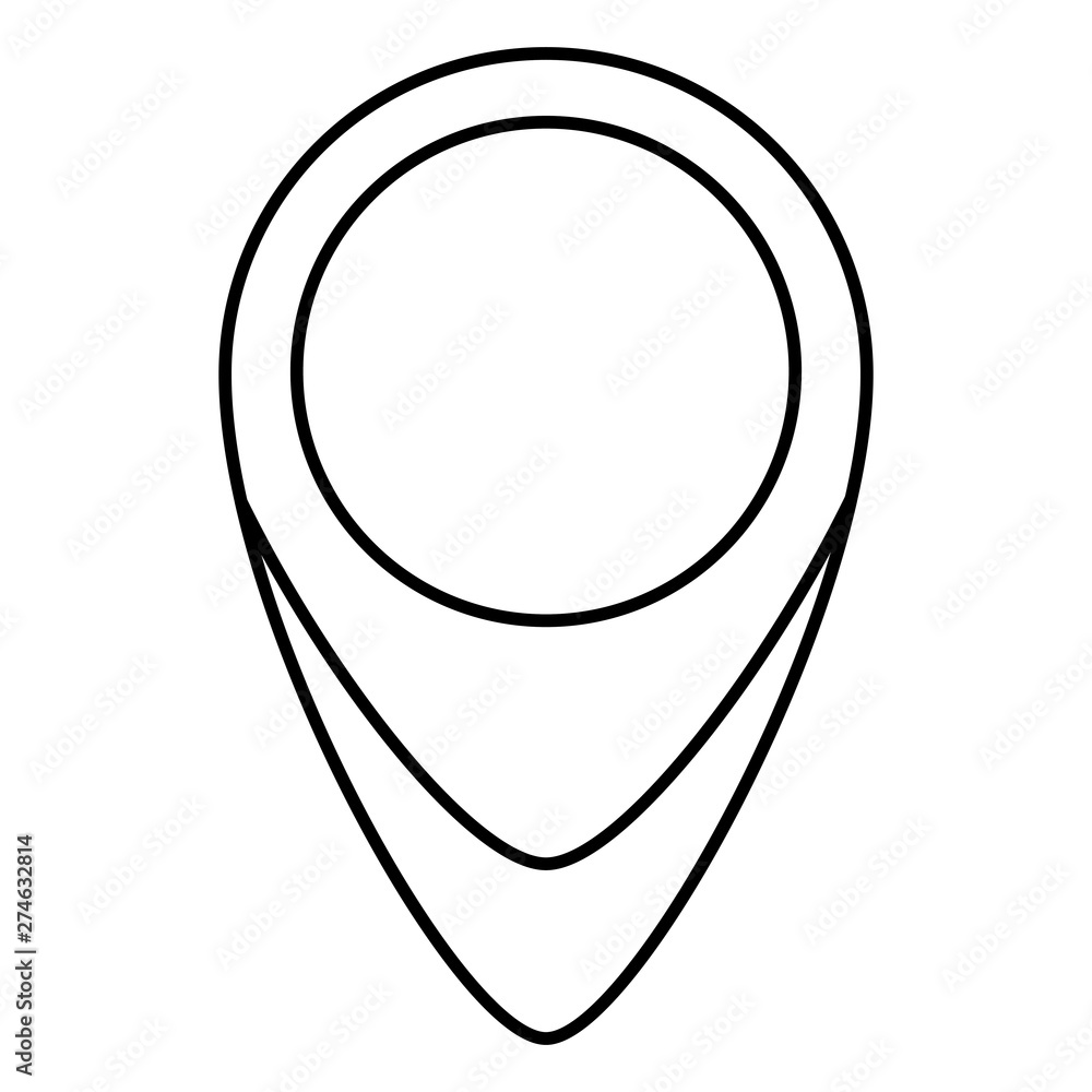 Poster pin pointer location isolated icon