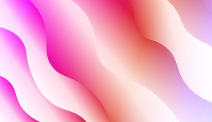 Template Background With Wave Geometric Shape. Design For Cover Page, Poster, Banner Of Websites. Vector Illustration with Color Gradient.