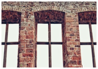 window in brick wall