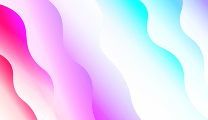 Template Background With Wave Geometric Shape. For Design, Presentation, Business. Vector Illustration with Color Gradient.